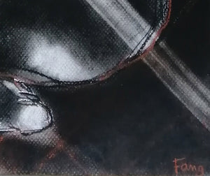 FANG Marie  - Ombres et lumières,  Dessin, fusain et sanguine sur papier, signature