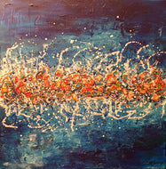 GUERRY Christiane - Les fonds marins (tableau, Acrylique / toile)