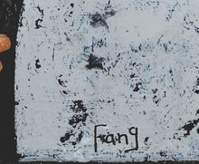 Charger l&#39;image dans la galerie, FANG Marie  - Apprendre à se connaître 2,  Portrait avec chat,  Acrylique sur toile, signature