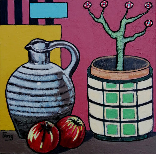 FANG Marie  - Floraison imprévue, Acrylique sur carton