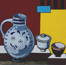 Charger l&#39;image dans la galerie, FANG Marie  - Le petit broc et 2 petits bols, Acrylique sur carton