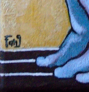 FANG Marie  - Le petit chat bleu, signature