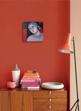 Charger l&#39;image dans la galerie, FANG Marie  - Rêve rose, Portrait Acrylique sur toile, Mise en situation