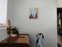 Charger l&#39;image dans la galerie, FANG Marie  - Ce moment là,  Portrait gouache sur papier canson, mise en situation