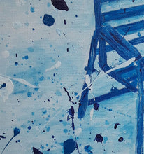 Charger l&#39;image dans la galerie, GUERRY Christiane - La chaise bleue (tableau, Acrylique  / toile), détail