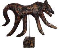 Sculpture&nbsp; de &nbsp; Christiane GUERRY&nbsp; - Le loup&nbsp;