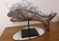 GUERRY Christiane - Save the sea, poisson piègé, sculpture