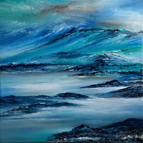 HENRIC Florence  V.  - Au fil du temps - tableau  paysage abstrait, Huile sur Toile