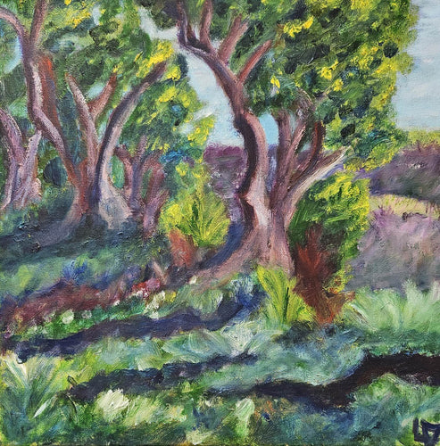 LALLEMENT Martine - Ombre rafraichissante, tableau figuratif, huile sur toile