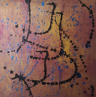 LALLEMENT Martine - Confinement 2,  tableau, Acrylique sur carton entoilé