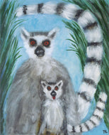 LANZI Paola - Lémuriens, tableau 