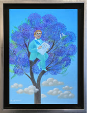 Charger l'image dans la galerie, LORAND Jean-Pierre  : Les mots bleus , Tableau Acrylique sur toile, encadré