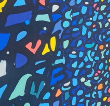 Charger l'image dans la galerie, LYX - Flamme bleue,  tableau, Acrylique sur papier Arches, détail