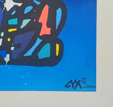 Charger l'image dans la galerie, LYX - Flamme bleue,  tableau, Acrylique sur papier Arches, signature