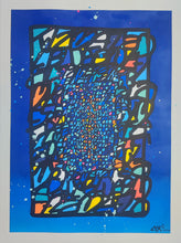 Charger l'image dans la galerie, LYX - Flamme bleue,  tableau, Acrylique sur papier Arches