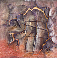 MAZUREK Véro : 25-11, Tableau abstrait, technique mixte texturée sur toile