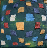 MAZUREK Véro : 25-17, Tableau abstrait, technique mixte texturée sur toile