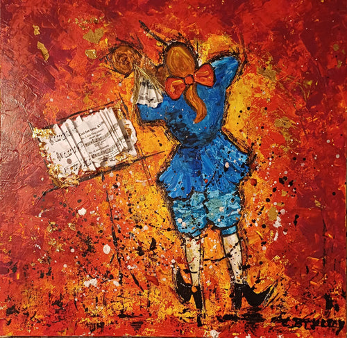 GUERRY Christiane - Mozart (Mixte sur toile)