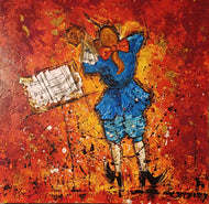 GUERRY Christiane - Mozart (Mixte sur toile)