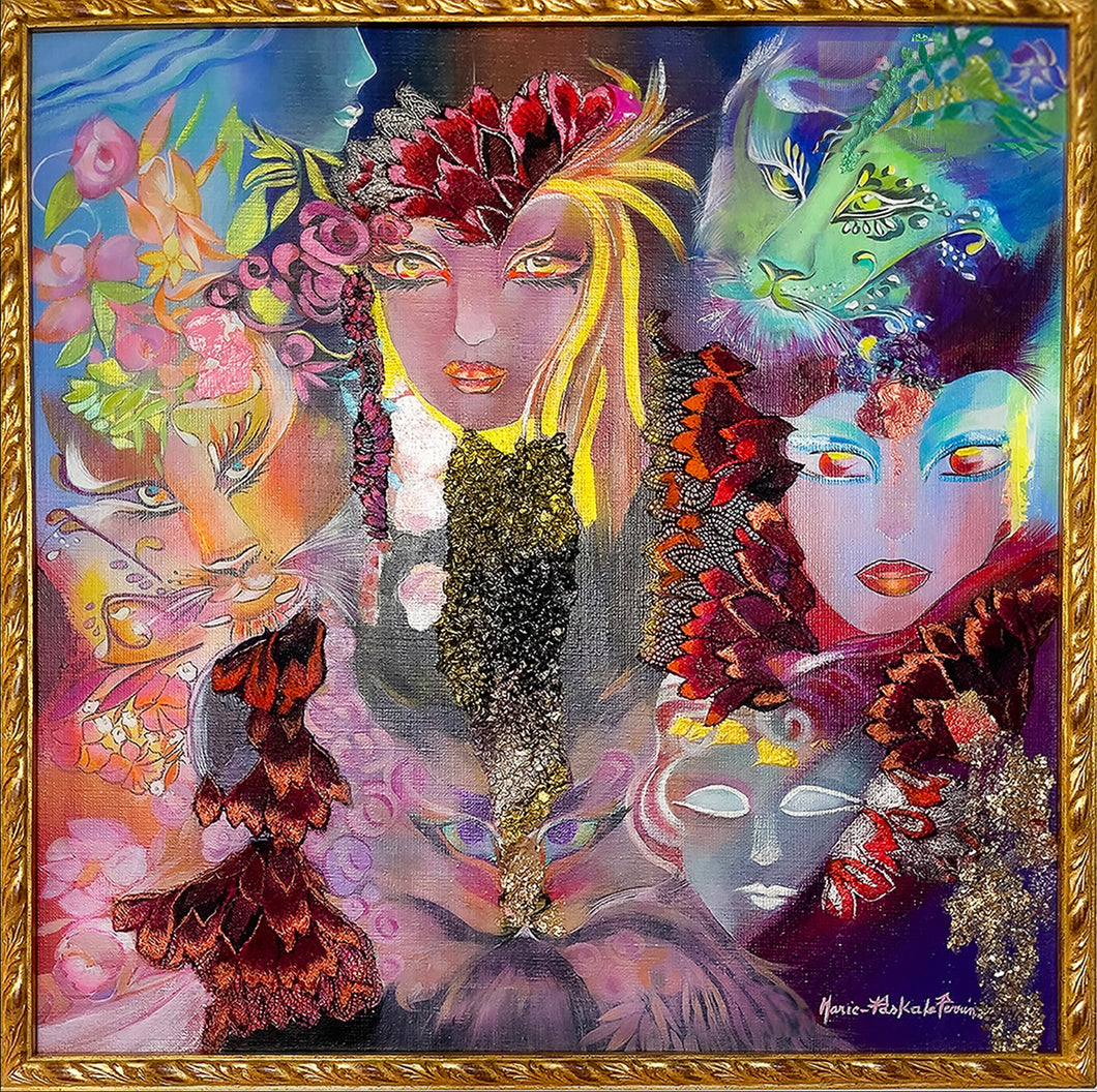 PERRIN Marie-Paskale - Songes  (tableau, Acrylique / toile), tableau encadré