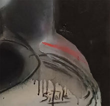 Charger l'image dans la galerie, SITELLE - Une fine ligne rouge (tableau, Acrylique / toile), signature