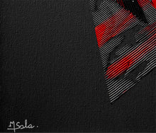 Charger l&#39;image dans la galerie, SALA Michèle  - Rencontre noir, tableau abstrait, signature