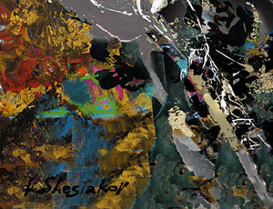 Shestakov - Puzzle, techniques mixtes sur toile,  signature