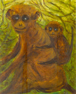 LANZI Paola - Singe et son petit, tableau
