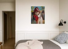 Charger l&#39;image dans la galerie, SITELLE - Liseuse de dos (tableau, Acrylique / toile), mise en situation