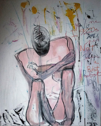 SITELLE - Je ne suis pas un robot (tableau, Mixte / toile)