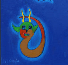 Charger l&#39;image dans la galerie, LE BRICQUIR Danielle  : Soir bleu d&#39;été (Tableau, huile sur toile)