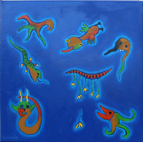 LE BRICQUIR Danielle  : Soir bleu d'été (Tableau, huile sur toile)