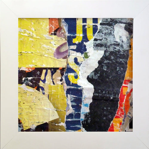 TAILLANDIER Alexandre : Rue Cambon, collages sur toile, tableau encadré