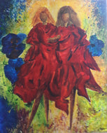 GUERRY Christiane - Un couple (tableau, Acrylique  / toile)