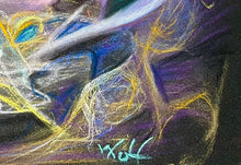 Charger l&#39;image dans la galerie, Wolf - Dans nuit, pastel sur papier, signature