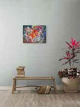 Charger l&#39;image dans la galerie, Wolf - Dans nuit, pastel sur papier, mise en situation