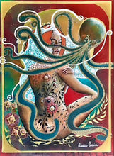 Charger l'image dans la galerie, Le poulpe, tableau acrylique de Claudia Coccina