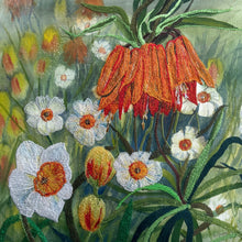 Charger l'image dans la galerie, DUNBAR Ann - Daffodils et crown imperial , Aquarelle brodée et techniques mixtes