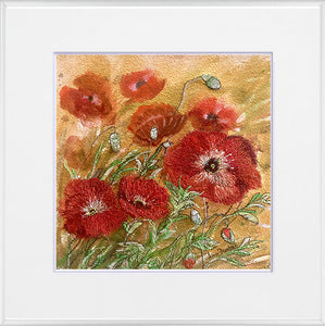 DUNBAR Ann - Scarlet  poppies,   encadré