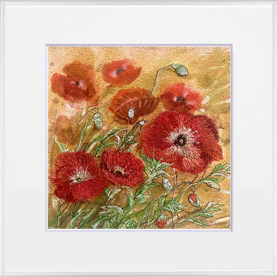 DUNBAR Ann - Scarlet  poppies,   encadré