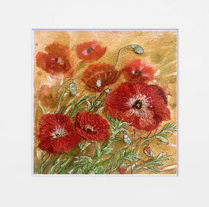 DUNBAR Ann - Scarlet  poppies,  sous passe-partout