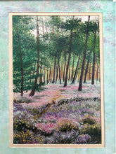 Charger l'image dans la galerie, DUNBAR Ann - Sologne forest , Aquarelle brodée et techniques mixtes, avec. passe-partout