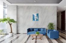Charger l'image dans la galerie, Peinture de CHRISTY - Fracture bleue, Mise en situation