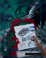 Yeux ouverts, yeux fermés, tableau de Claudia Coccina