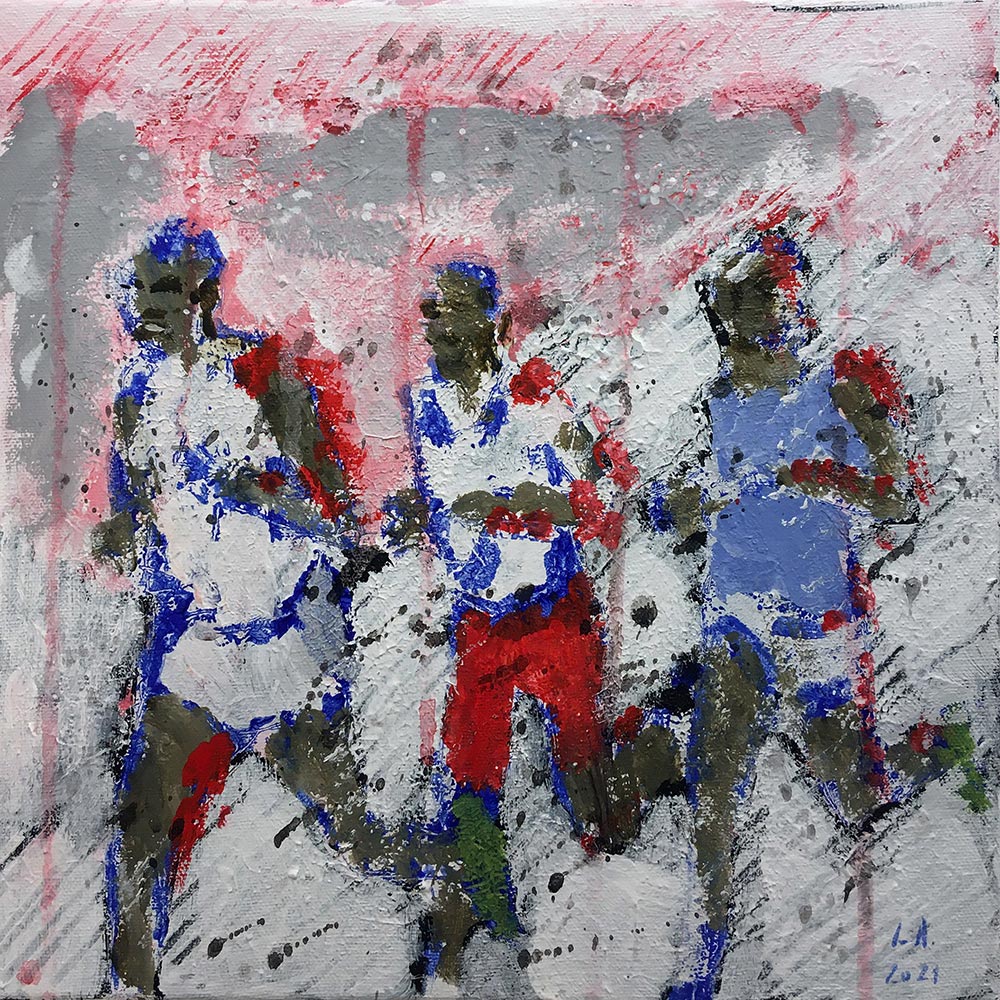 LANZI Arno : Marathon 7 (Tableau, acrylique sur toile) - ART ET MISS