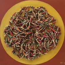 Charger l&#39;image dans la galerie, Composition perles de bois (Collages / toile) - ART ET MISS