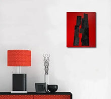 Charger l&#39;image dans la galerie, SALA Michèle - À la manière de...(ARP) Désir rouge (tableau, Acrylique / toile) - ART ET MISS