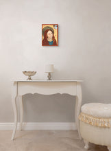 Charger l&#39;image dans la galerie, CARDOSO Peggy - L&#39;annonciation, icône acrylique sur bois, mise en siuation