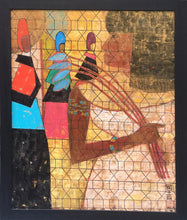 Charger l&#39;image dans la galerie, Al COURTY : 3 passantes dans un tombeau de la vallée des Rois II (huile sur toile) - ART ET MISS