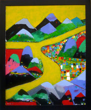 Charger l&#39;image dans la galerie, Al COURTY : Le fleuve jaune (Chine) (huile sur toile) - ART ET MISS